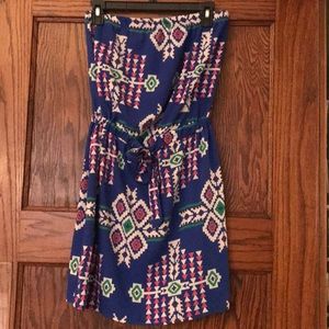Tribal, strapless Dress